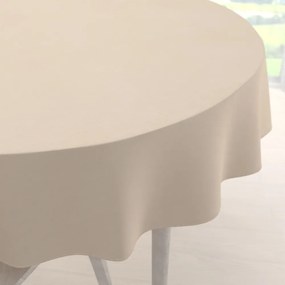 Biante Teflónový okrúhly obrus TF-002 Svetlo béžový Ø 130 cm