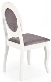 Jedálenská stolička Barock, sivá / biela