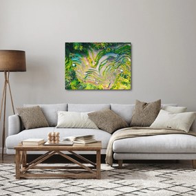 Obraz ryžových polí z vtáčej perspektívy (70x50 cm)