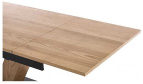 Jedálenský stôl Medina - obdĺžnik, 160-220 x 90 cm, dub / čierna