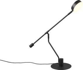Matne čierna LED stolová lampa s ohýbateľnou konštrukciou (výška 64 cm) Manduro – Trio