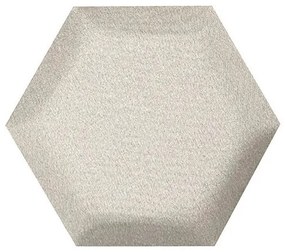 Čalúnený akustický panel nástenný Luna 33 cream hexagon - Hexagon 6x15 cm Egibi