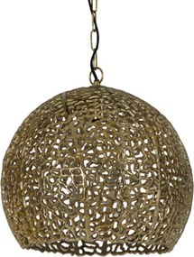 Zlaté dierované kovové stropné svetlo Sinula - Ø 39*38 cm / E27