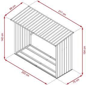 Prístrešok na drevo Avenberg BALTIC OPTIMAL - Antracitová