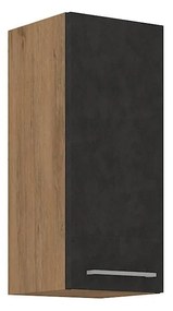 Uzavretá horná kuchynská skrinka Woodline 30 G-72 1F, Farby: dub lancelot + dark wood