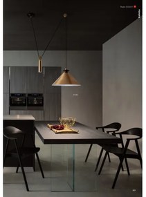 Redo 01-1545 - Luster na lanku KALIMBA 1xE27/42W/230V pr. 42 cm pavúk bronz