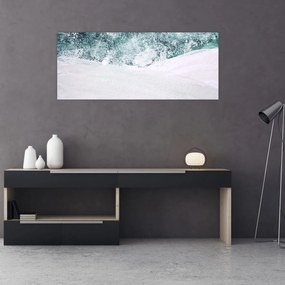 Obraz - Tyrkysová abstrakcia (120x50 cm)
