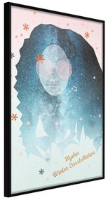 Artgeist Plagát - Hydra Winter Constellation [Poster] Veľkosť: 20x30, Verzia: Čierny rám s passe-partout