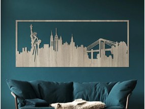 drevko Obraz New York Rozmer obrazu: 37 x 89 cm, Farba dekorácie: Čierna