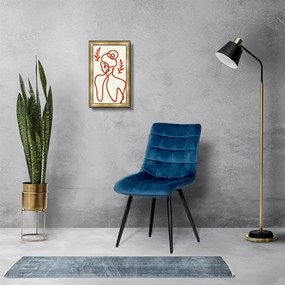 Autronic BONTEC Jedálenská stolička, modrá, zamatová látka, CT-384 BLUE4 Farba: Zelená