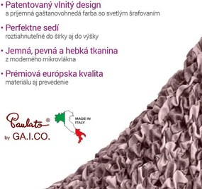 Bielastické poťahy GRAFITI NOVÉ gaštanovo hnedé trojkreslo (š. 170 - 220 cm)