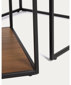 Hnedé konferenčné stolíky s doskou v dekore orechového dreva v súprave 2 ks 50x100 cm Yoana – Kave Home