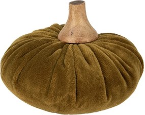 Zelená textilná dekorácia tekvice Pumpkin M - Ø 12*10 cm