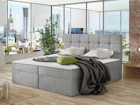 Moderná box spring posteľ Nestor 180x200, šedá