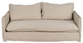 Krémová ľanová pohovka 200 cm – Ixia