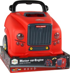 LEAN Toys Súprava na odpojenie motora nákladného vozidla pre domácich majstrov Červená dielňa