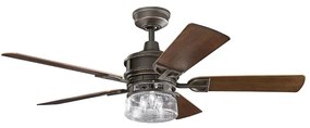 Kichler KLF-LYNDON-52-OZ - Stropný ventilátor LYNDON 3xE27/8W/230V IP23 + DO