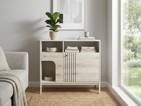 Komoda FROST 100x90 cm biela, dekor dub alpský