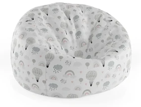 Sablio Sedací vak Cocoon Malované horkovzdušné balony - 115 x 75 cm x 45 cm