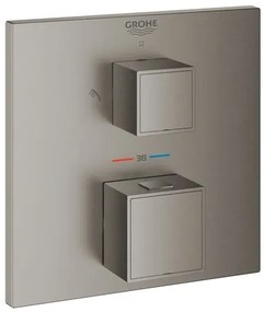 Sprchová a vaňová batéria GROHE GROHTHERM CUBE bez podomietkového telesa kartáčovaný Hard Graphite 24154AL0