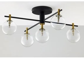 Jupiter 2035 - Prisadený luster FIGARO 5xG9/10W/230V čierna/zlatá/béžová/číra