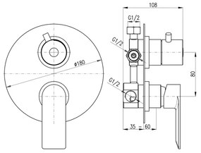 RAV Slezák NL187.3 – sprchová batéria pre podomietkovú inštaláciu NIL, lesklý chróm