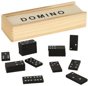 KIK Drevené domino rodinná hra + krabica