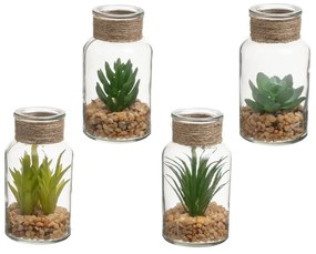 Umelé rastliny v súprave 4 ks (výška 12 cm) Cactus – Casa Selección