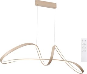 Brilagi-LED Stmievateľný luster na lanku TWISTER LED/60W/230V 3000-6000K béžová+DO