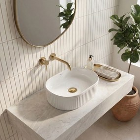 Rea Vanda Mini 40, umývadlo na dosku 400×300×120 mm, biela lesklá, REA-U3536