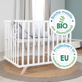 Detská ohrádka z bukového dreva s nastaviteľnou výškou 75x100 cm v prírodnej farbe Lil Planet – Roba