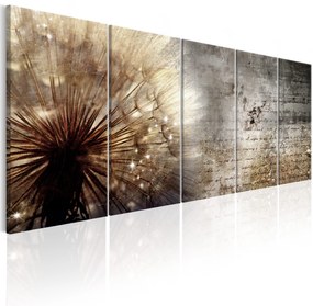 Artgeist Obraz - Beige Dandelion Veľkosť: 200x80, Verzia: Premium Print