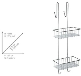WENKO 22213100 - Stojan ALDO 24,5x70 cm nerez/strieborný