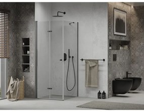 Mexen Lima sprchovací kút 80x80 cm, priehľadná, čierna, 856-080-080-70-00