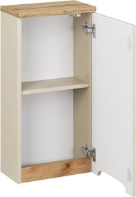 Comad Kúpeľňová skrinka závesná horná Bali Cashmere 35 kašmír/dub wotan