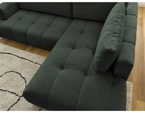 Zelená rozkladacia/s úložným priestorom rohová pohovka (pravý roh/do L) Fuji – Bobochic Paris