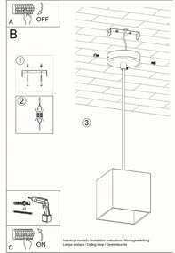 Závesné svietidlo Quad 1, 1x čierne kovové tienidlo