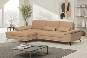 XXXLutz ROHOVÁ SEDAČKA, textil, koža, cappuccino Sit & More - Sedačky - 000144039762