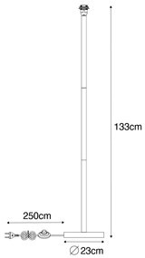 Rustikálna stojaca lampa drevo bez tienidla - Mels