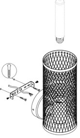 Eglo 43538 - Nástenné svietidlo REDCLIFFE 1xE27/40W/230V