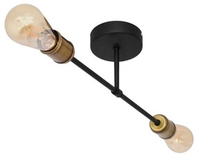 Prisadený luster CAMBRIDGE 2xE27/15W/230V čierna/zlatá