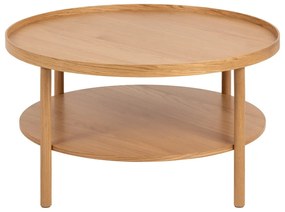 Okrúhly konferenčný stolík v dekore duba v prírodnej farbe ø 80 cm Banbury – Actona