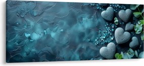 Obraz - Kamene tvaru srdca (120x50 cm)