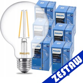 SADA 6 LED žiaroviek E27 G93 7W WW 806lm CorePro 2700K