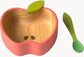 Ručne vyrobená miska s lyžičkou Pepa the Apple, 2 ks
