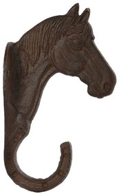 Liatinový držiak na kvetináč Horse, 5,5x20 cm, hnedá