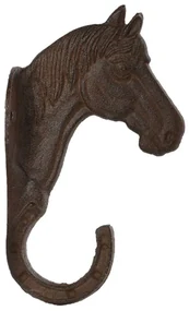 Liatinový držiak na kvetináč Horse, 5,5x20 cm, hnedá