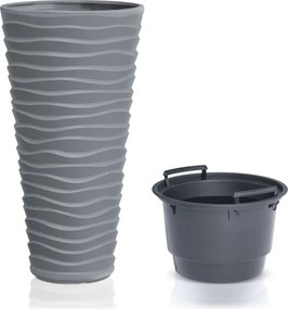 Plastový kvetináč DPSA300 29,6 cm - sivý kameň