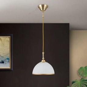 Orion HL 6-1808/1 - Luster na lanku OLD LAMP 1xE27/40W/230V biela/mosadz
