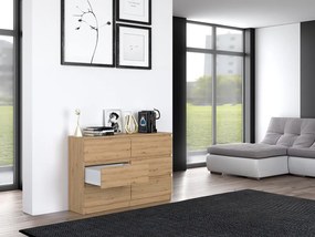 Komoda Musecalo 6 120 (dub artisan). Akcia -19%. Vlastná spoľahlivá doprava až k Vám domov. 1132810